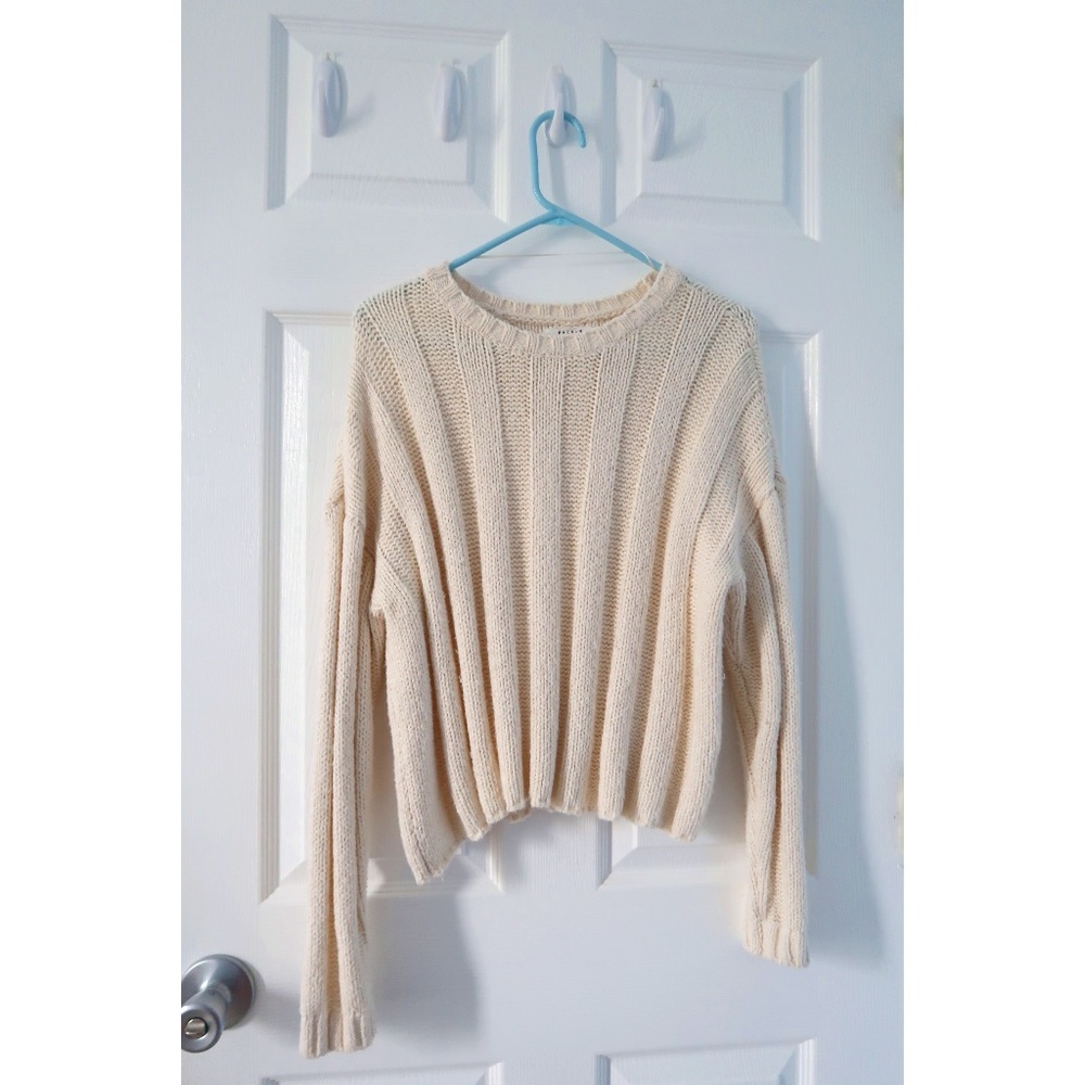 PACSUN Cream Knit Sweater
